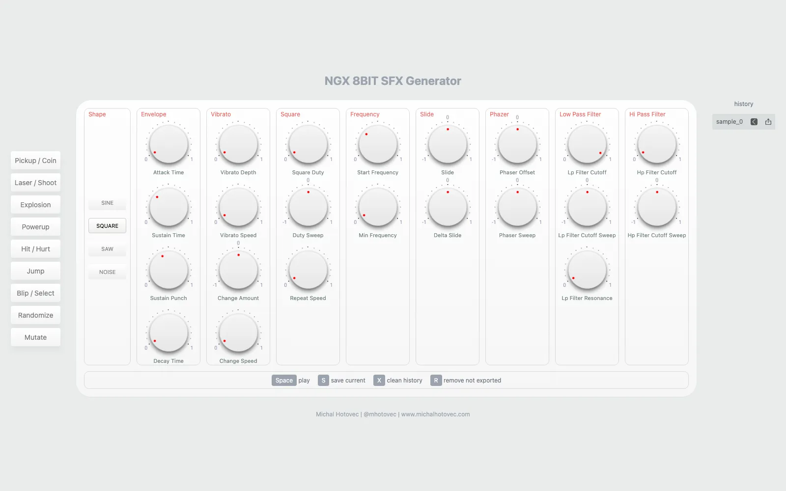 Playground: 8-bit SFX Generator
